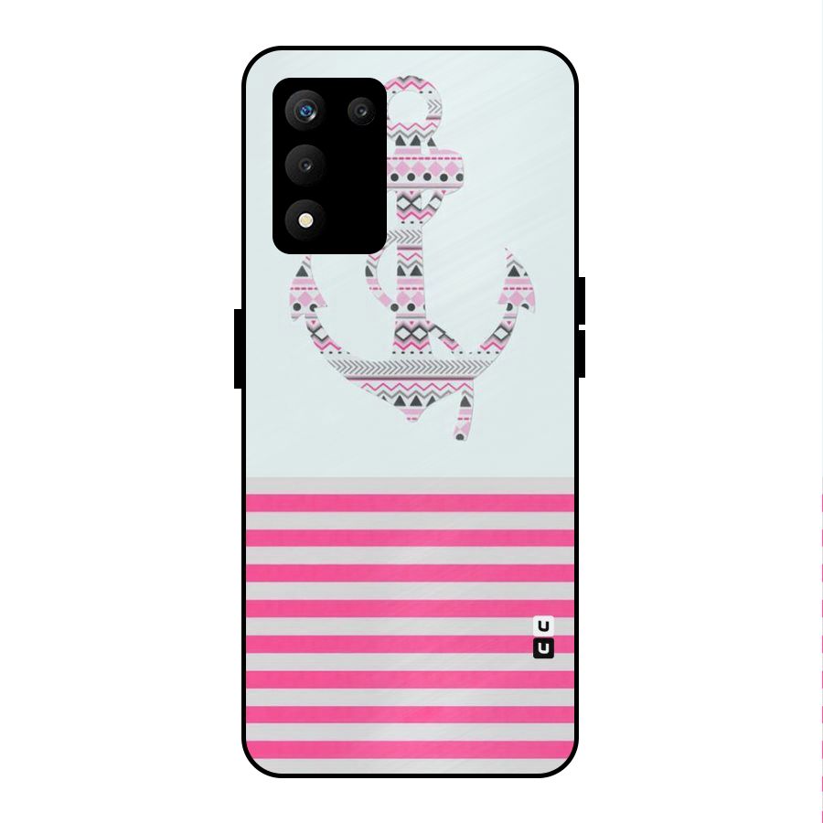 Anchor Design Stripes Metal Back Case for realme 9 5G SE