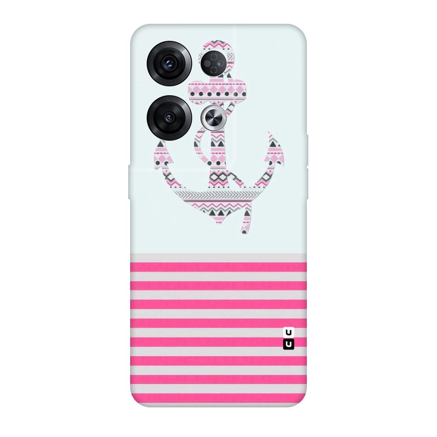 Anchor Design Stripes Original Polycarbonate Back Case for Oppo Reno8 Pro 5G