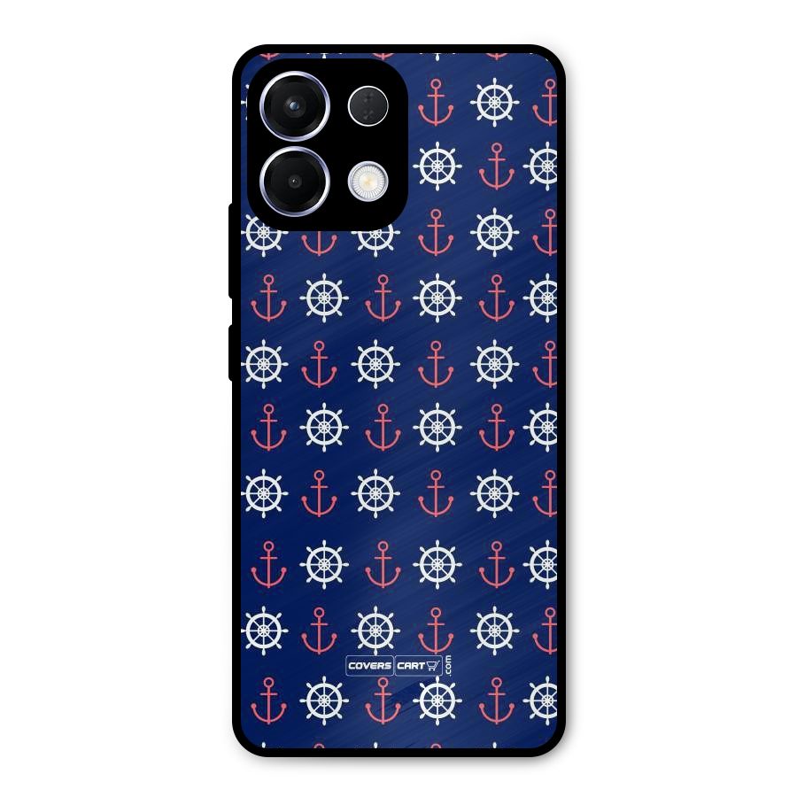 Anchor Pattern Blue Metal Back Case for Oppo K13