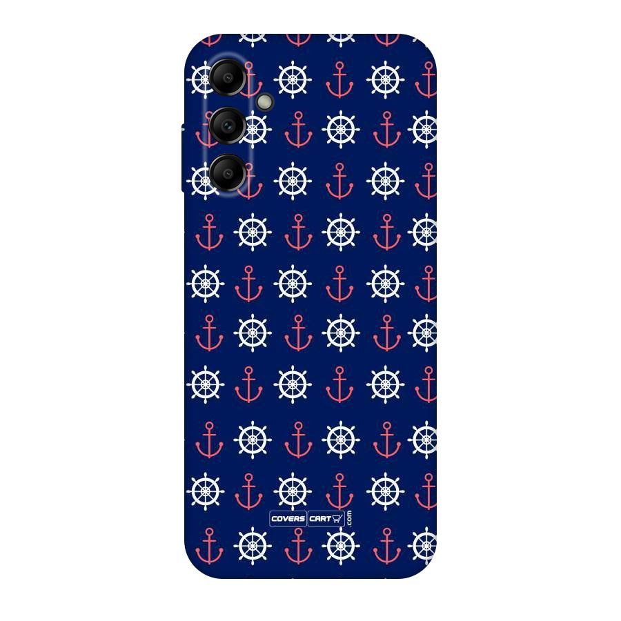 Anchor Pattern Blue Original Polycarbonate Back Case for Galaxy A14 5G
