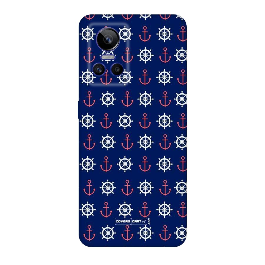 Anchor Pattern Blue Original Polycarbonate Back Case for Realme GT Neo 3