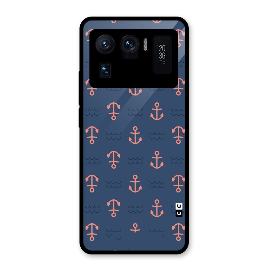 Anchor Sea Blue Glass Back Case for Mi 11 Ultra