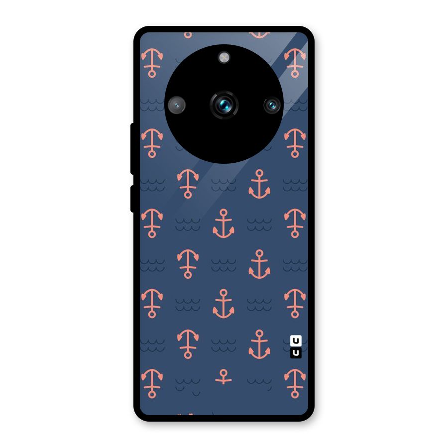 Anchor Sea Blue Glass Back Case for Realme 11 Pro
