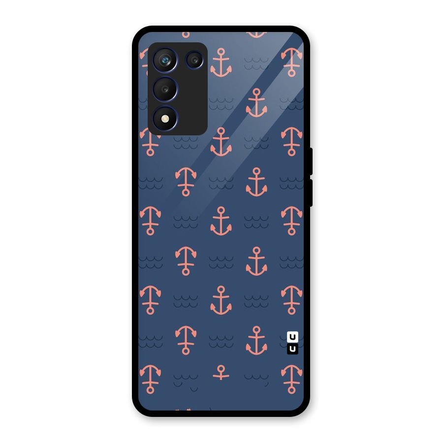 Anchor Sea Blue Glass Back Case for Realme 9 5G Speed