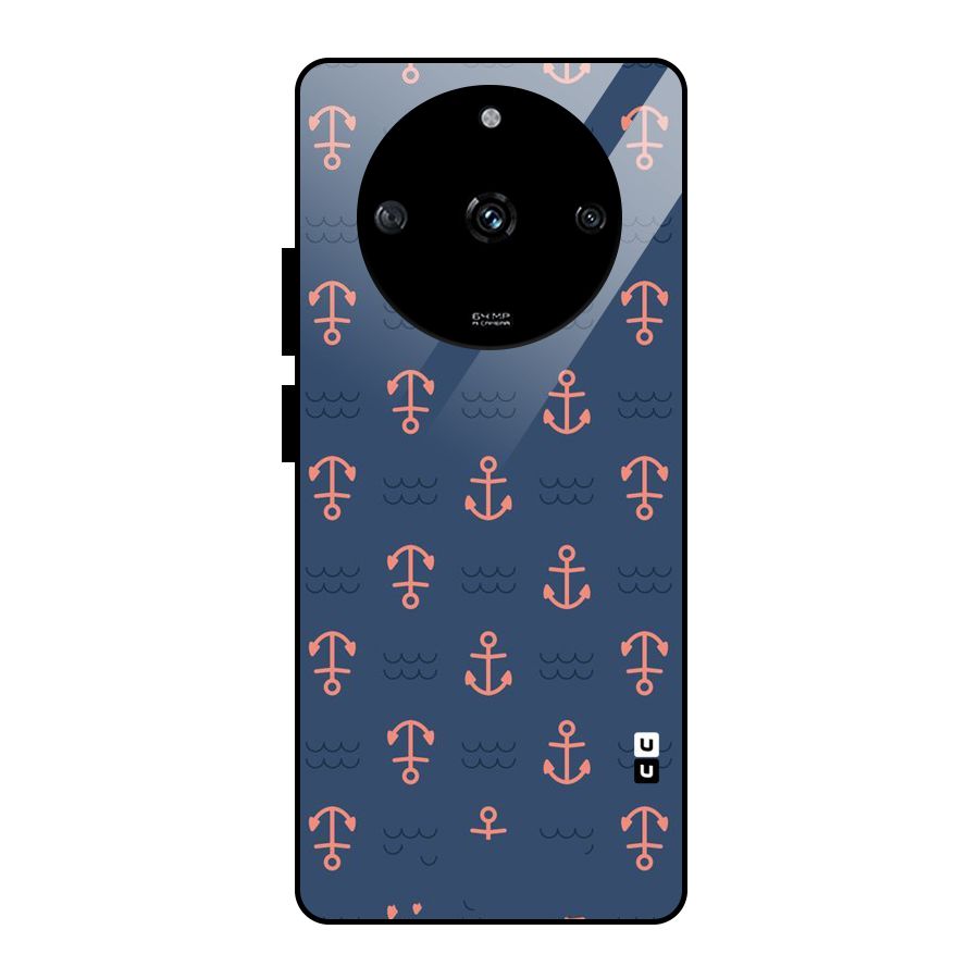 Anchor Sea Blue Glass Back Case for Realme Narzo 60 5G