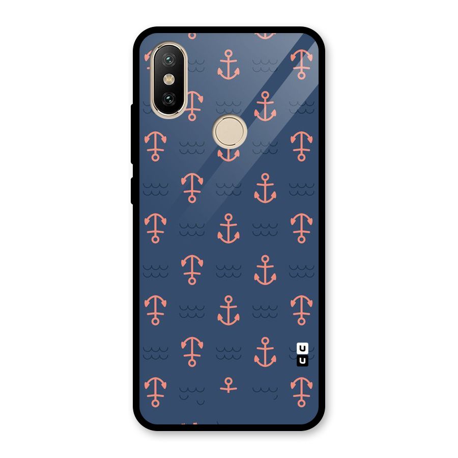 Anchor Sea Blue Glass Back Case for Redmi A2