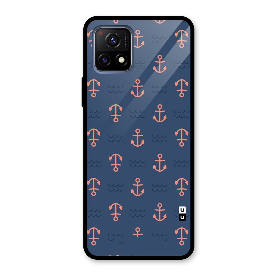 Anchor Sea Blue Glass Back Case for Vivo Y72 5G