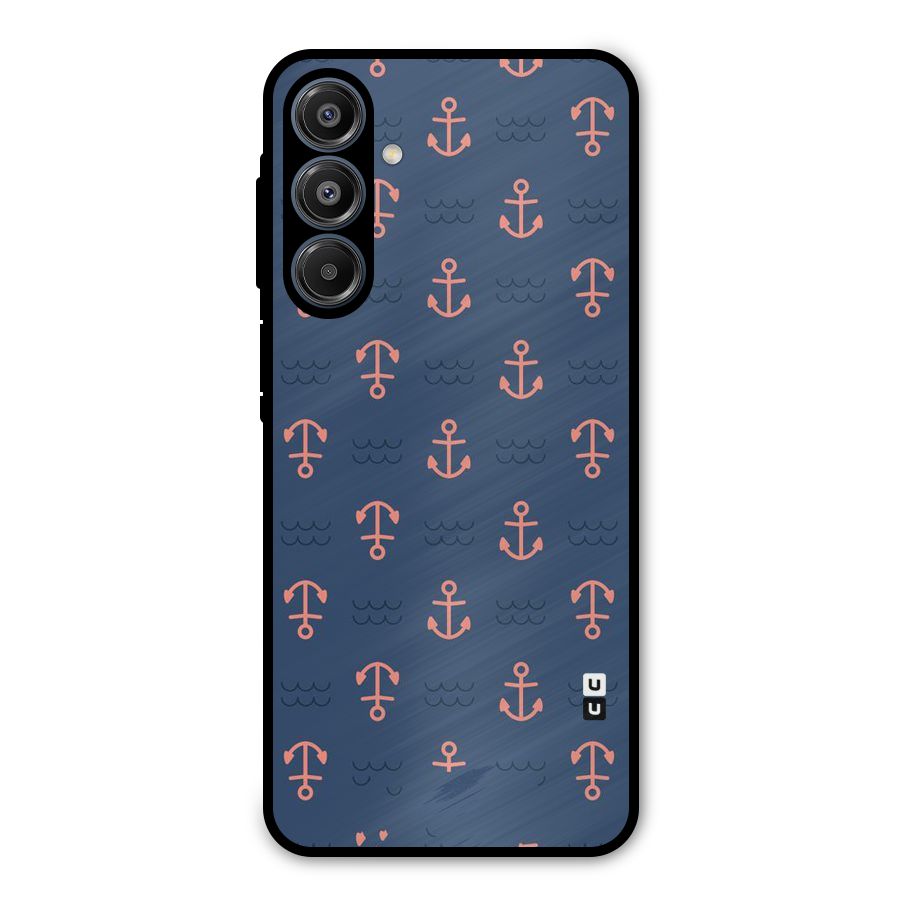 Anchor Sea Blue Metal Back Case for Galaxy A16 5G
