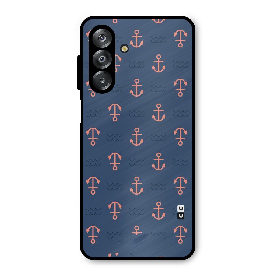 Anchor Sea Blue Metal Back Case for Galaxy A26