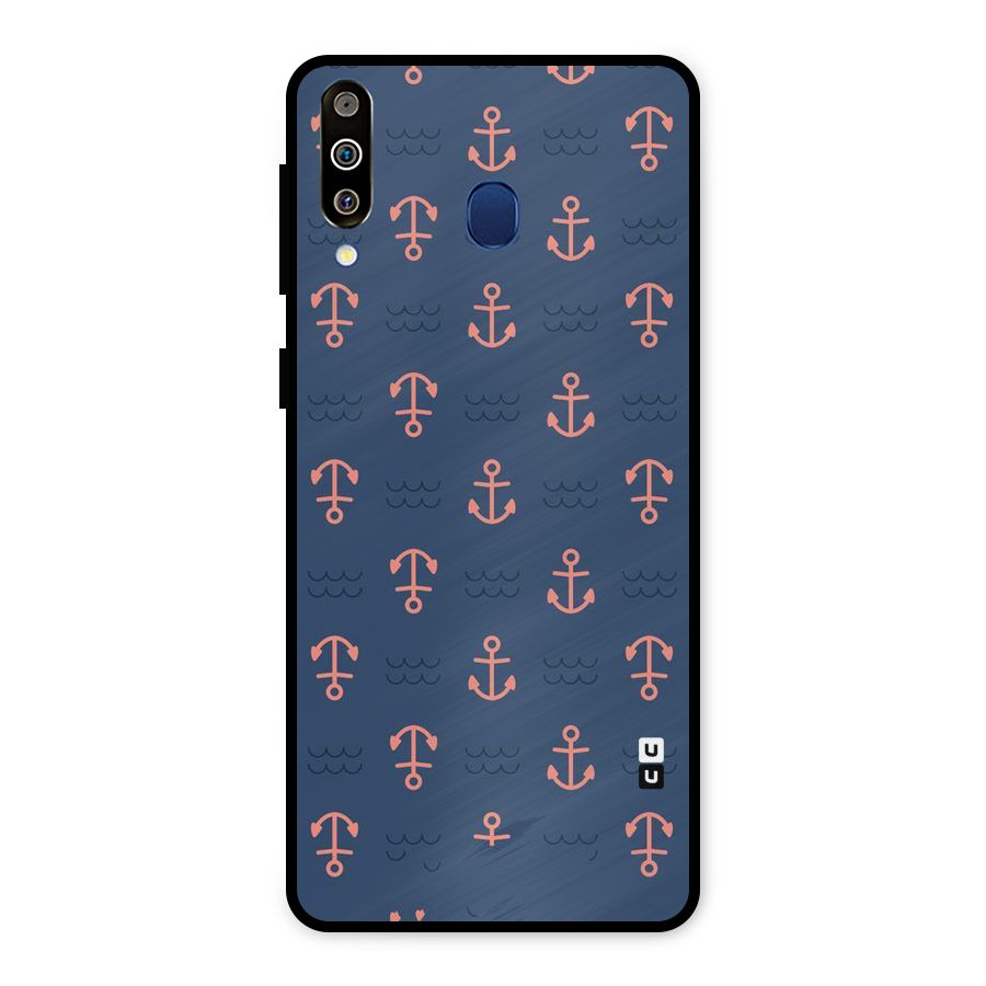 Anchor Sea Blue Metal Back Case for Galaxy M30