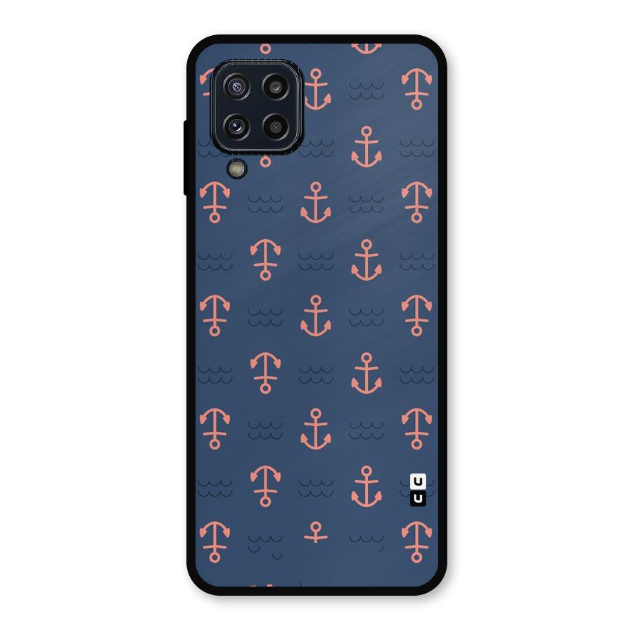 Anchor Sea Blue Metal Back Case for Galaxy M32