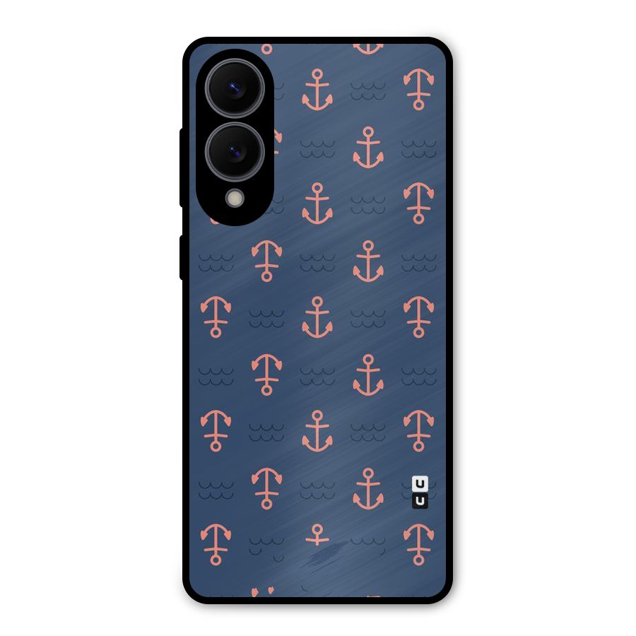 Anchor Sea Blue Metal Back Case for Galaxy S25 Edge