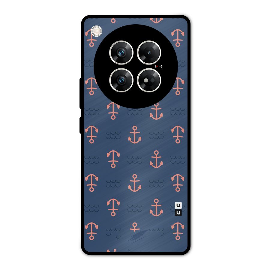 Anchor Sea Blue Metal Back Case for Infinix Zero 40 5G