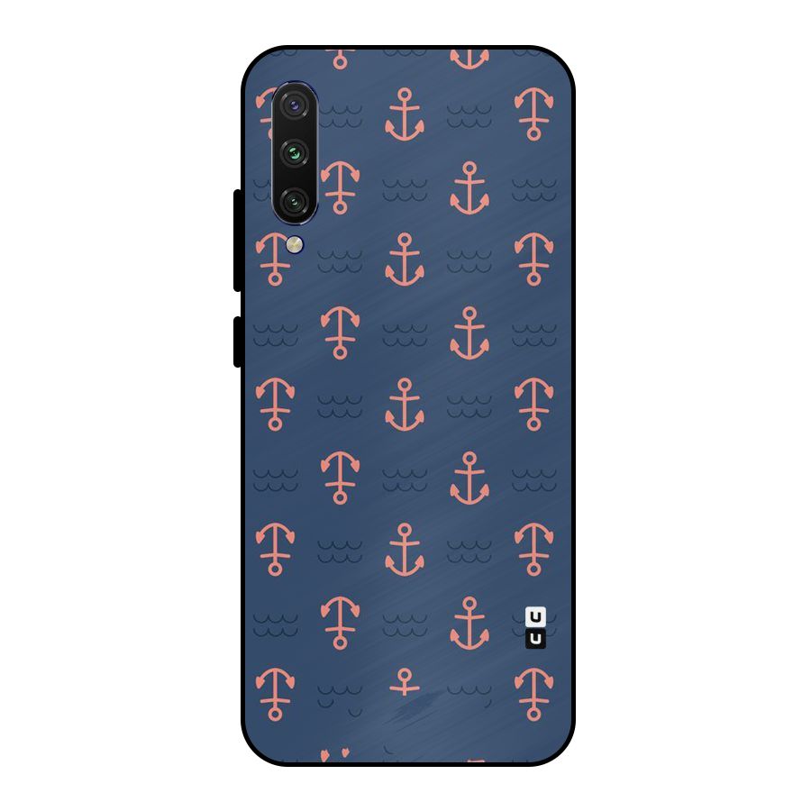 Anchor Sea Blue Metal Back Case for Mi A3