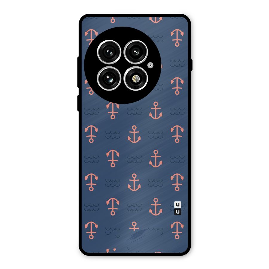 Anchor Sea Blue Metal Back Case for OnePlus 13