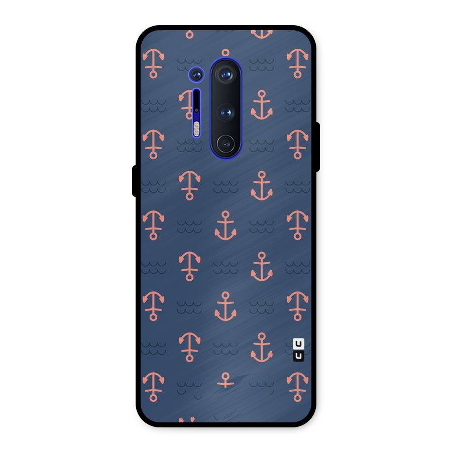 Anchor Sea Blue Metal Back Case for OnePlus 8 Pro