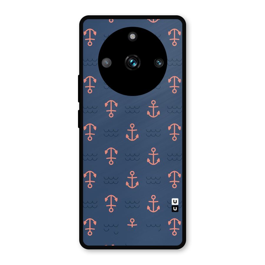 Anchor Sea Blue Metal Back Case for Realme 11 Pro Plus