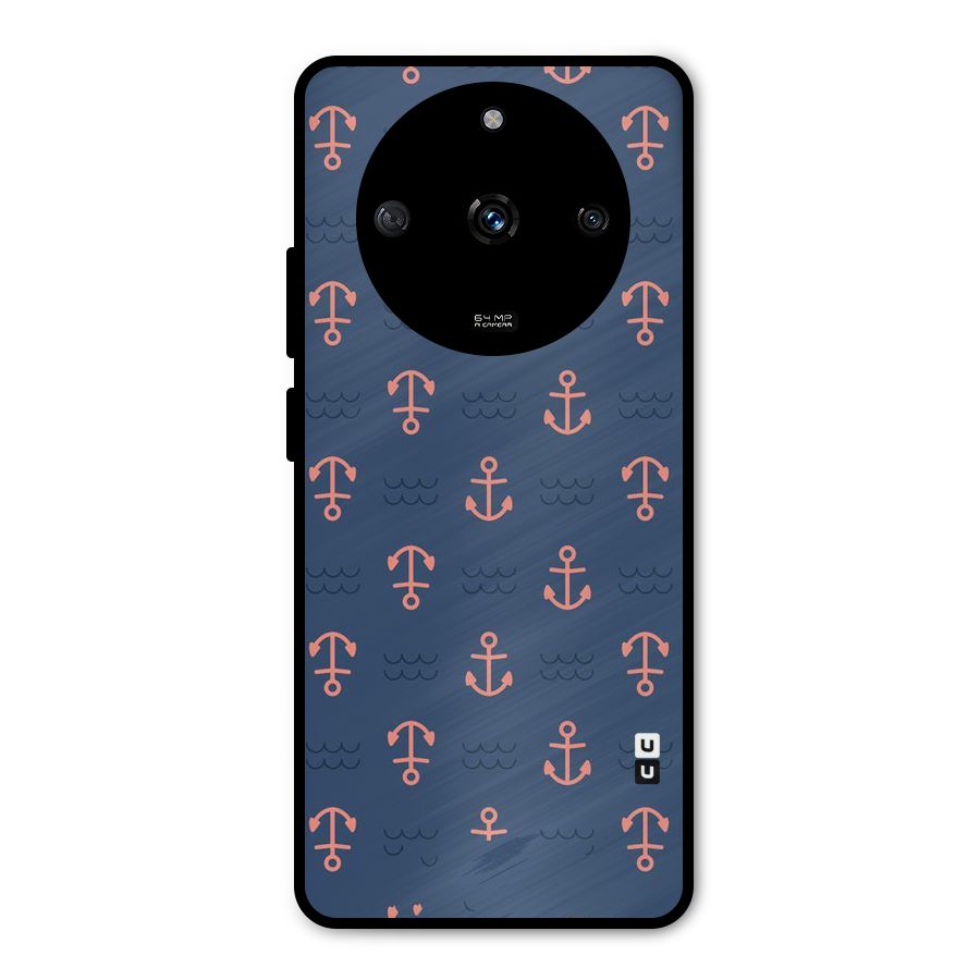 Anchor Sea Blue Metal Back Case for Realme Narzo 60 5G