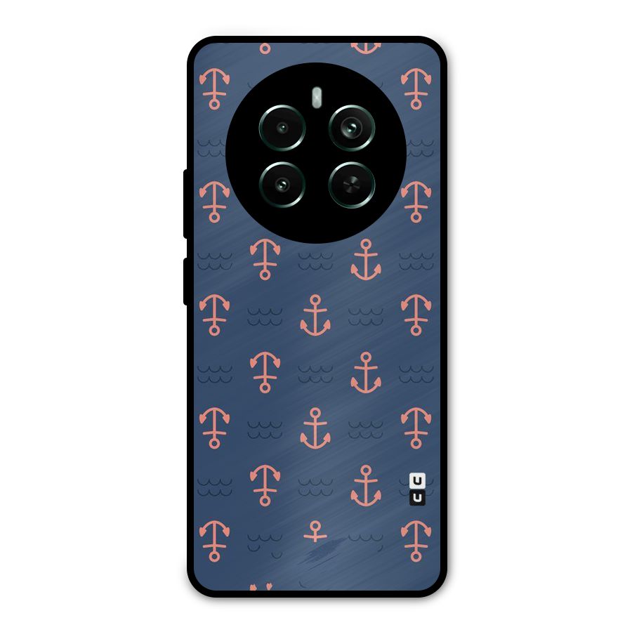 Anchor Sea Blue Metal Back Case for Realme Narzo 70 Pro