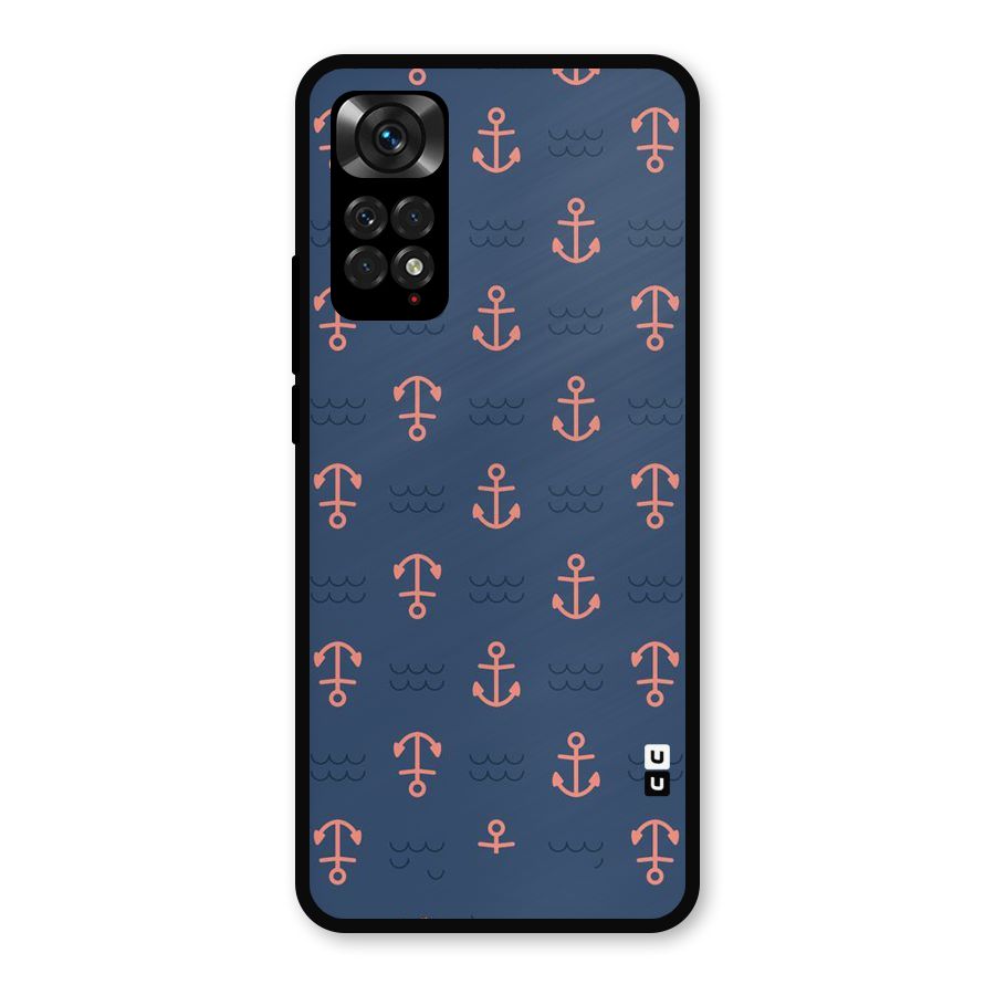 Anchor Sea Blue Metal Back Case for Redmi Note 11s