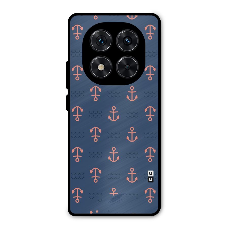 Anchor Sea Blue Metal Back Case for Redmi Note 14 Pro 5G
