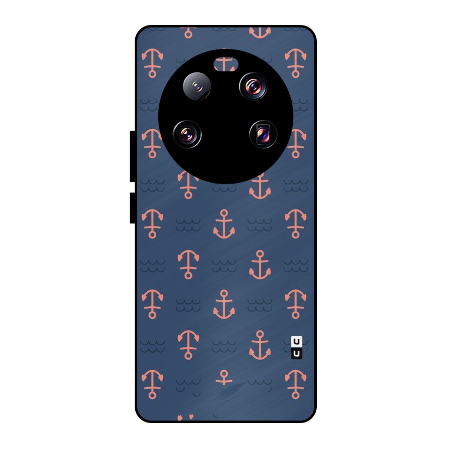Anchor Sea Blue Metal Back Case for Xiaomi 13 Ultra