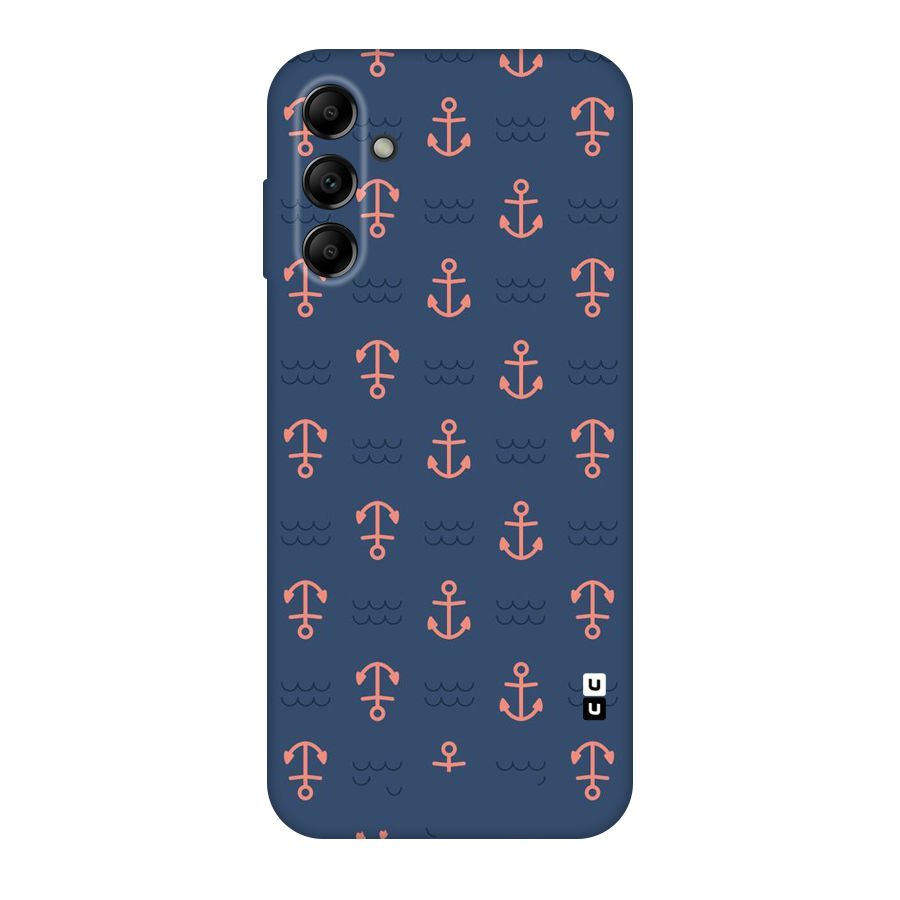 Anchor Sea Blue Original Polycarbonate Back Case for Galaxy A14 5G