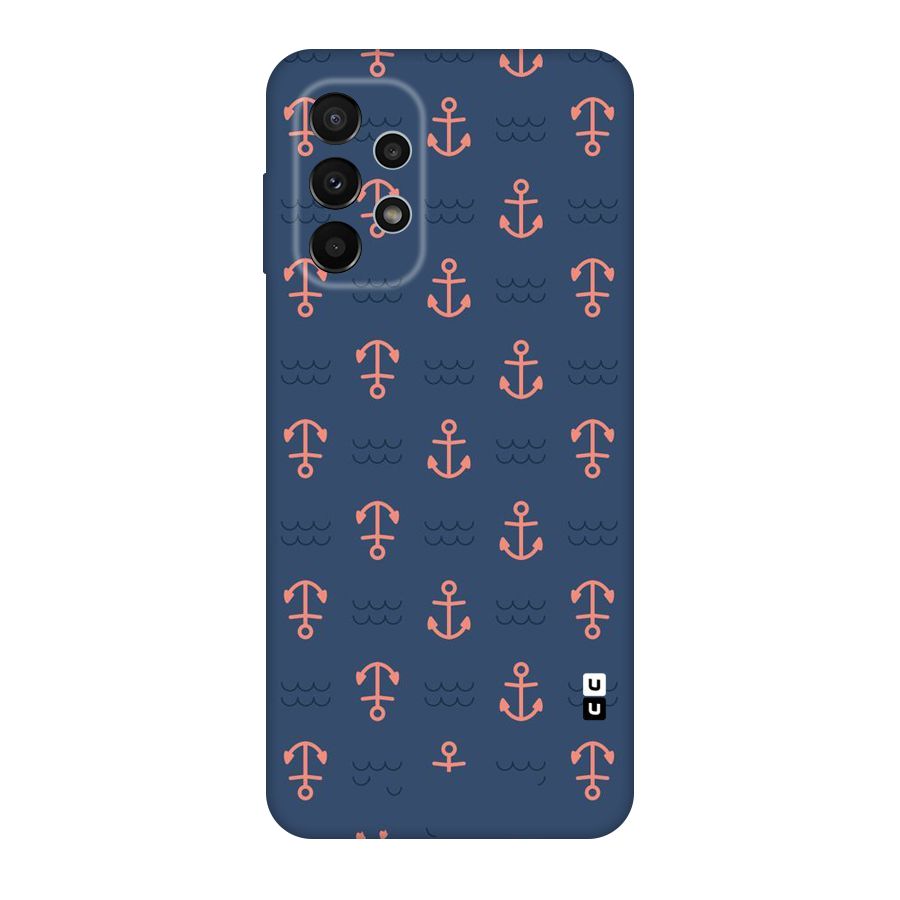 Anchor Sea Blue Original Polycarbonate Back Case for Galaxy A23