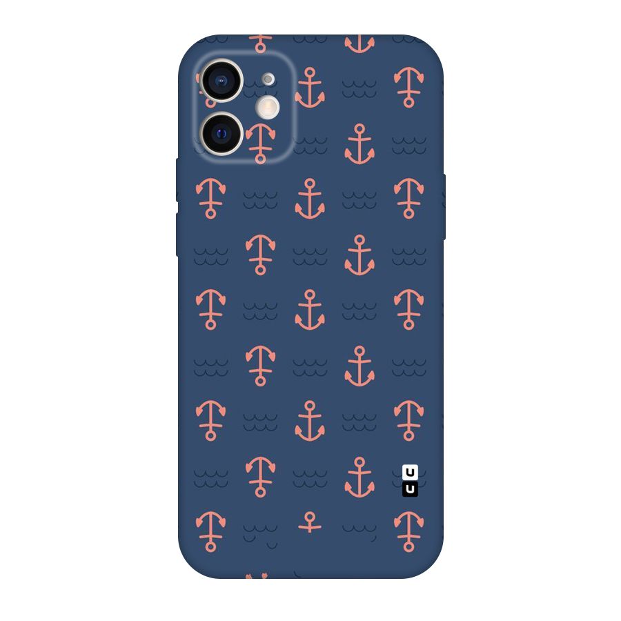 Anchor Sea Blue Original Polycarbonate Back Case for iPhone 12