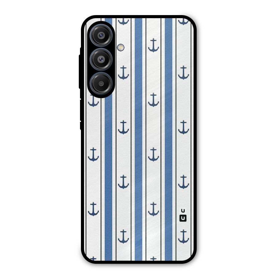 Anchor Stripe Lines Metal Back Case for Galaxy A16 5G