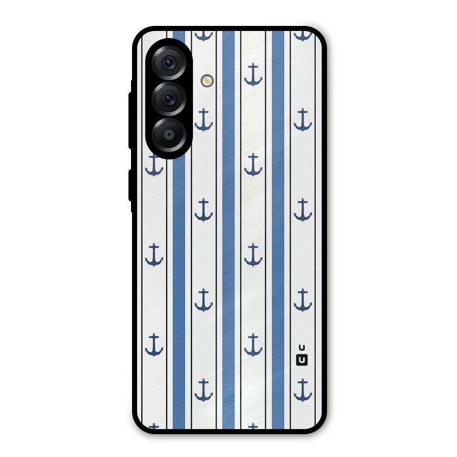 Anchor Stripe Lines Metal Back Case for Galaxy A36