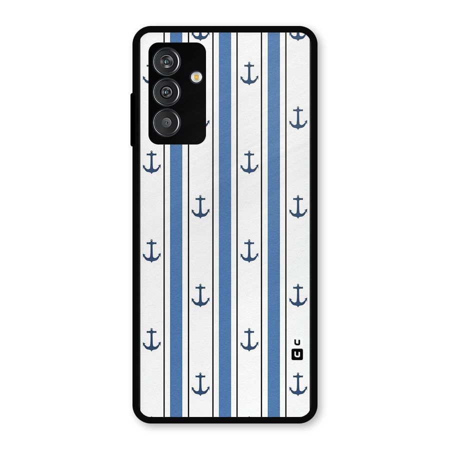 Anchor Stripe Lines Metal Back Case for Galaxy F13
