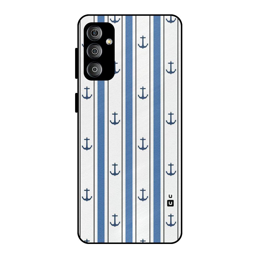 Anchor Stripe Lines Metal Back Case for Galaxy F23