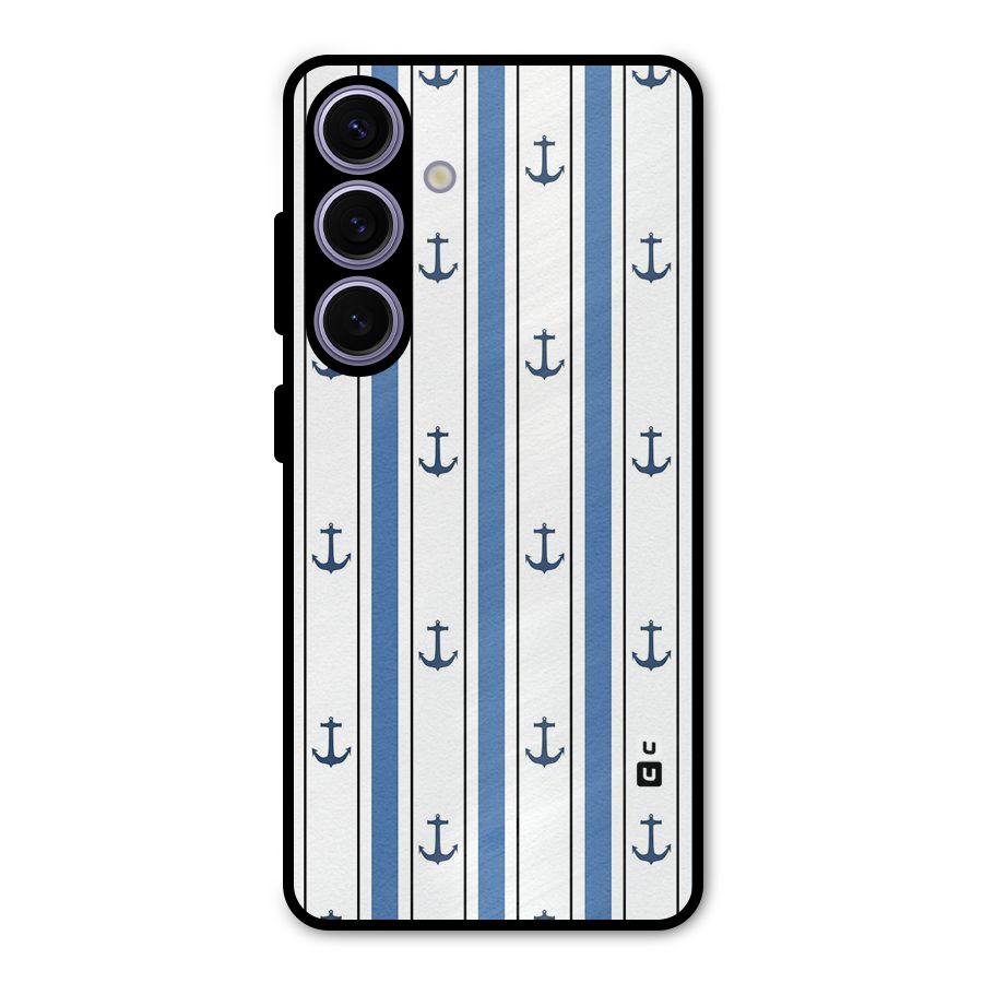 Anchor Stripe Lines Metal Back Case for Galaxy S24