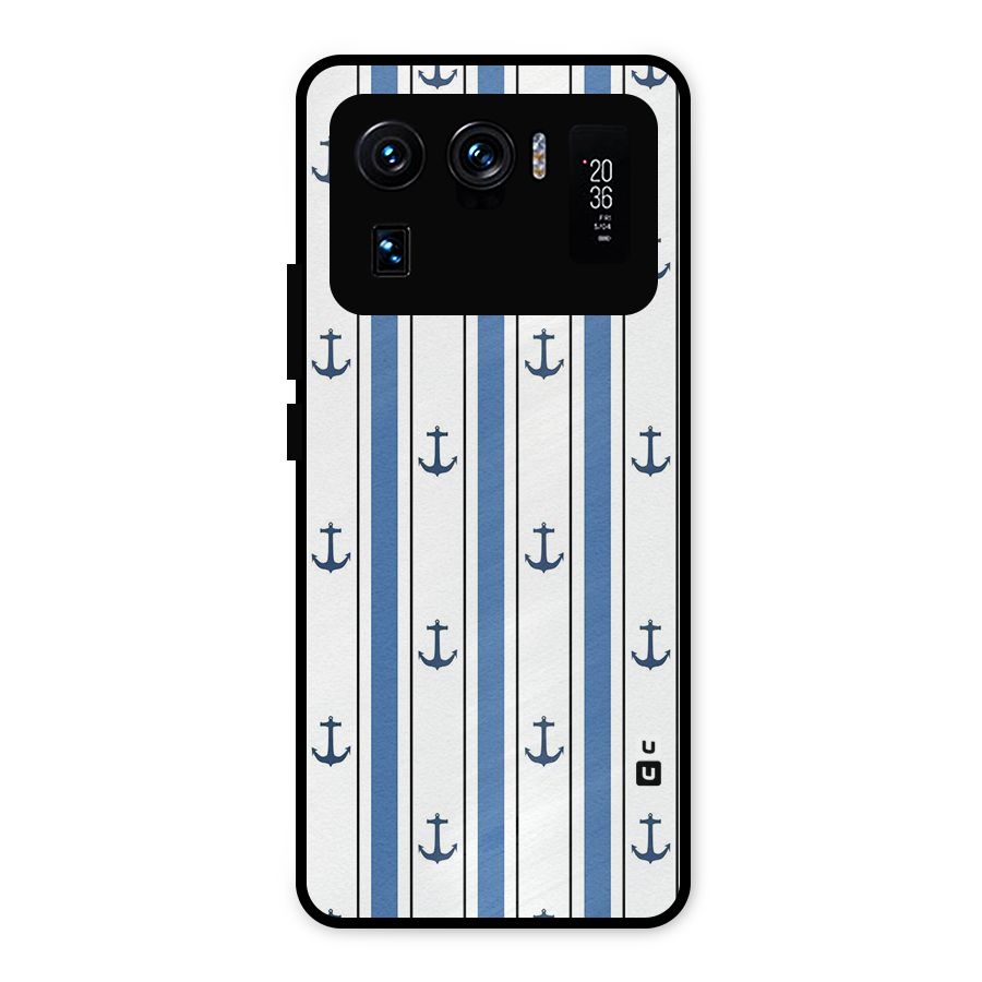 Anchor Stripe Lines Metal Back Case for Mi 11 Ultra