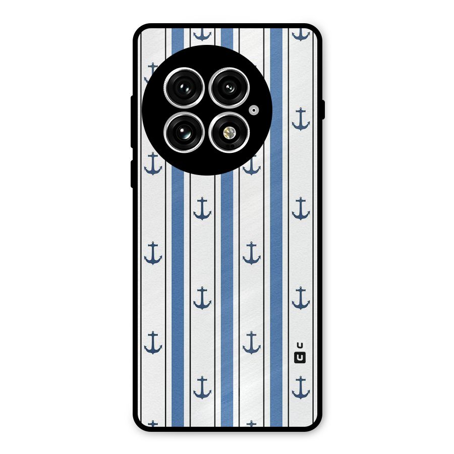 Anchor Stripe Lines Metal Back Case for OnePlus 13