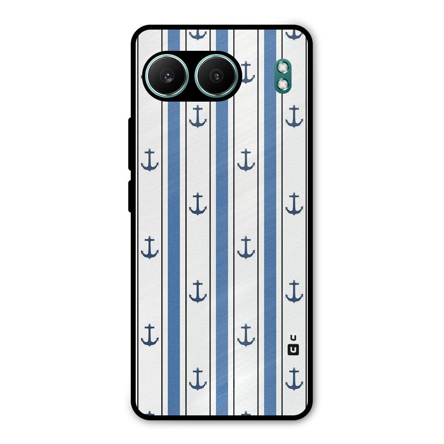 Anchor Stripe Lines Metal Back Case for OnePlus Nord 4