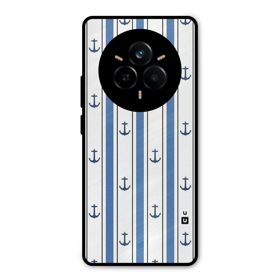 Anchor Stripe Lines Metal Back Case for Realme 14 Pro