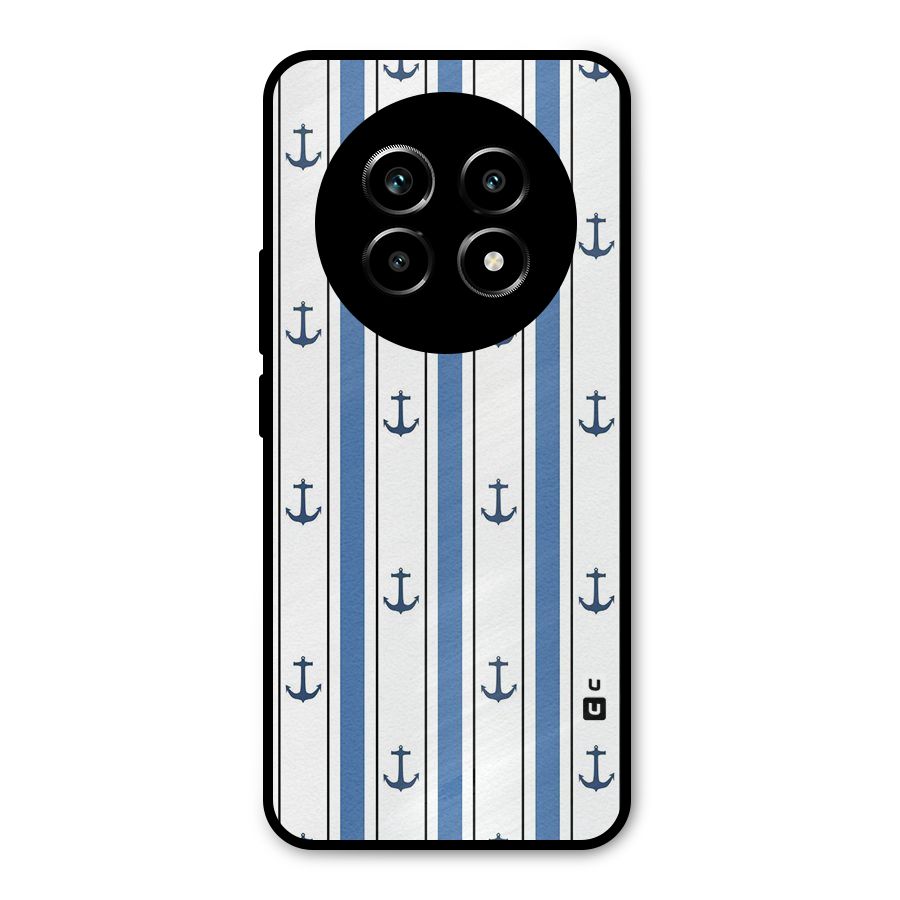 Anchor Stripe Lines Metal Back Case for Realme 14 Pro Lite