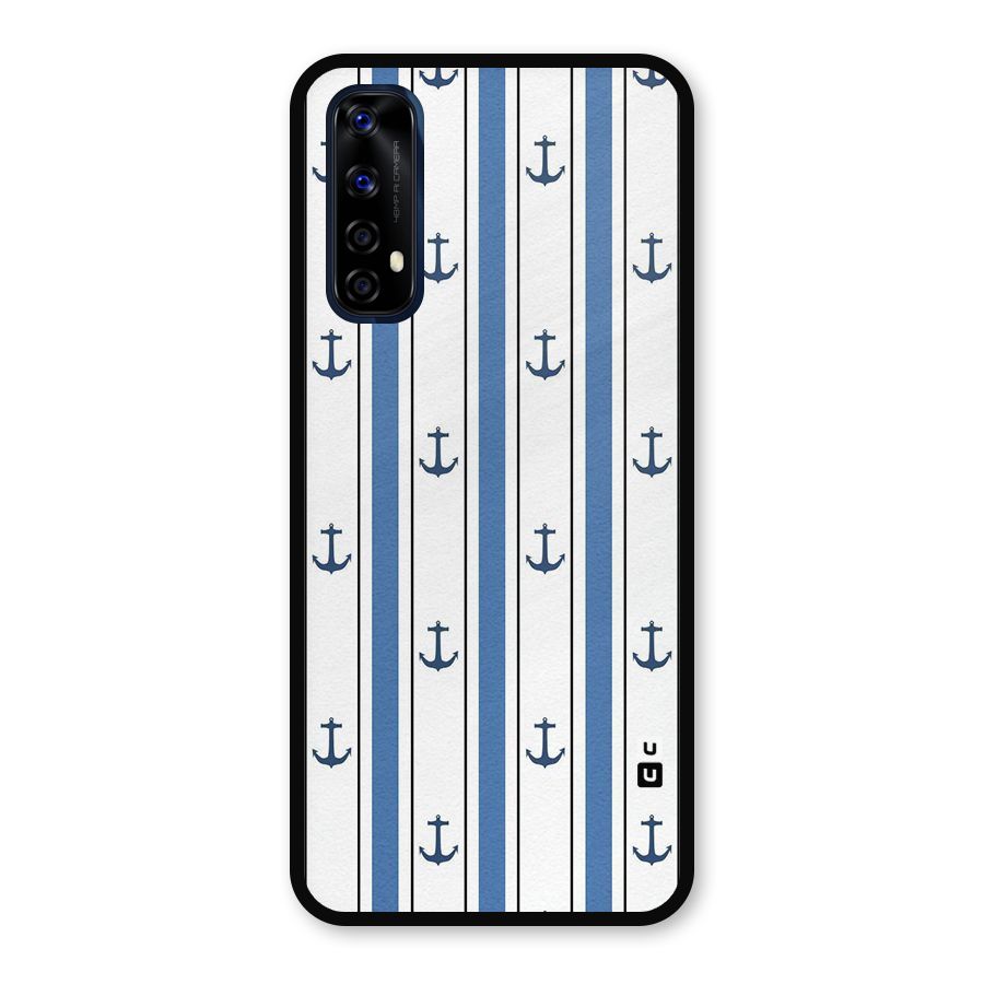 Anchor Stripe Lines Metal Back Case for Realme 7