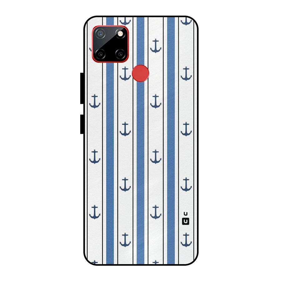 Anchor Stripe Lines Metal Back Case for Realme C12