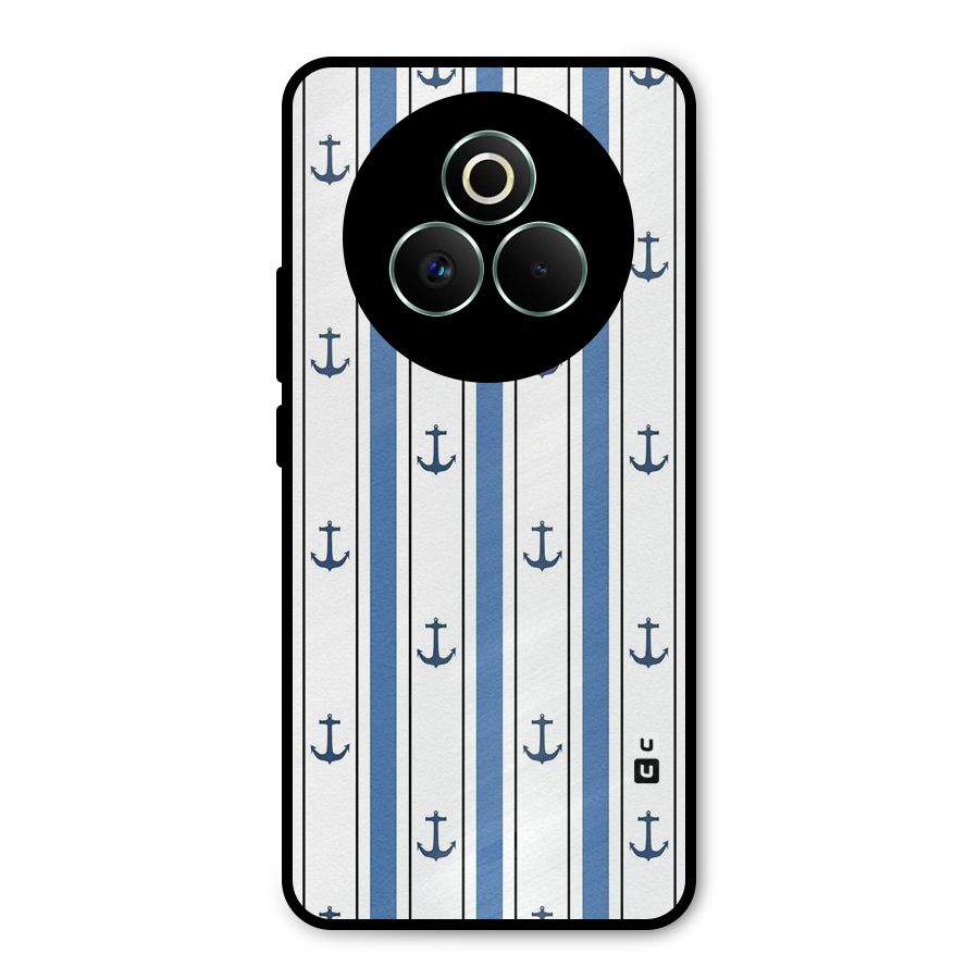 Anchor Stripe Lines Metal Back Case for Realme P3 Pro