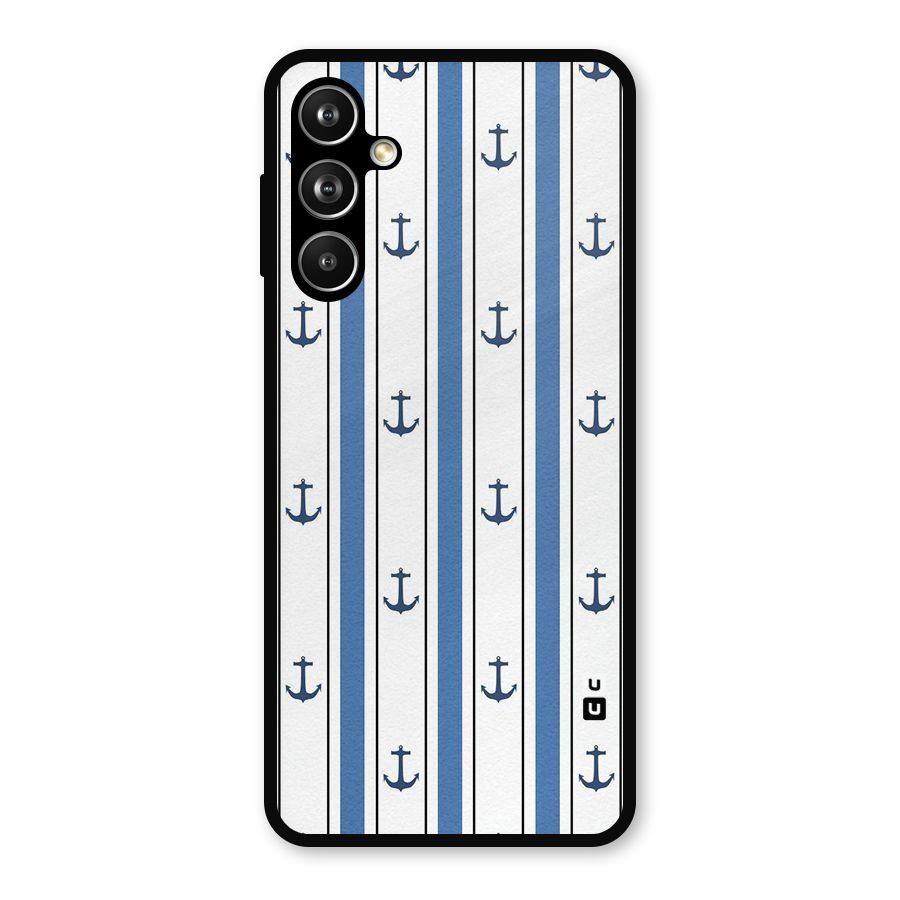 Anchor Stripe Lines Metal Back Case for Samsung Galaxy M54