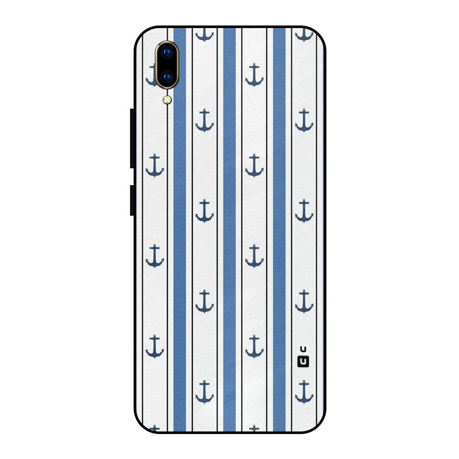 Anchor Stripe Lines Metal Back Case for Vivo V11 Pro