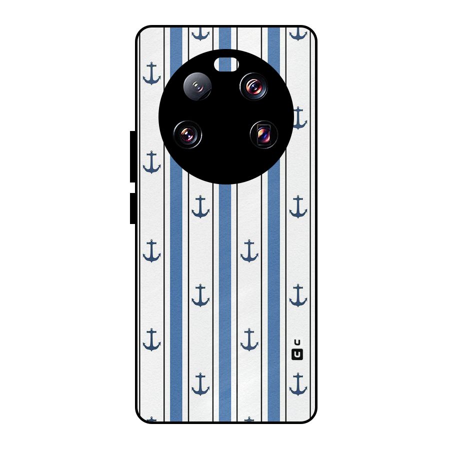 Anchor Stripe Lines Metal Back Case for Xiaomi 13 Ultra