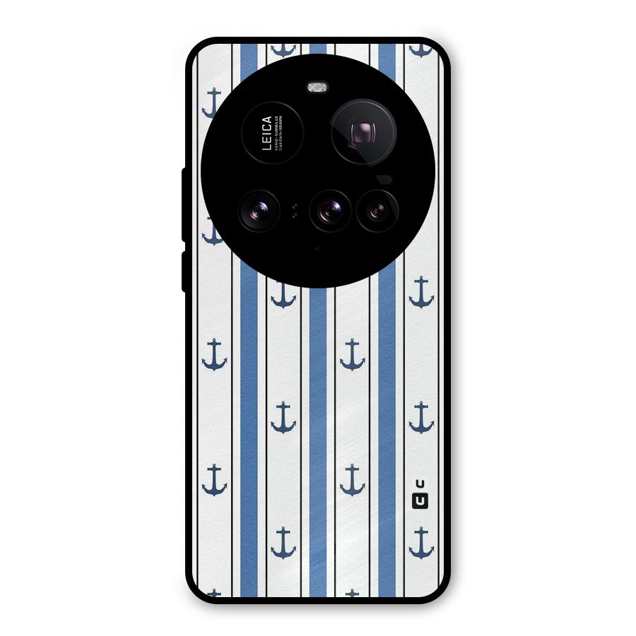 Anchor Stripe Lines Metal Back Case for Xiaomi 15 Ultra