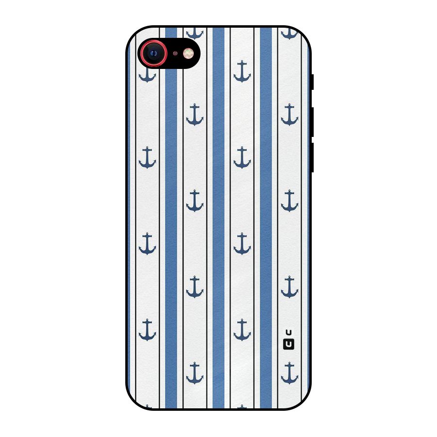 Anchor Stripe Lines Metal Back Case for iPhone 7