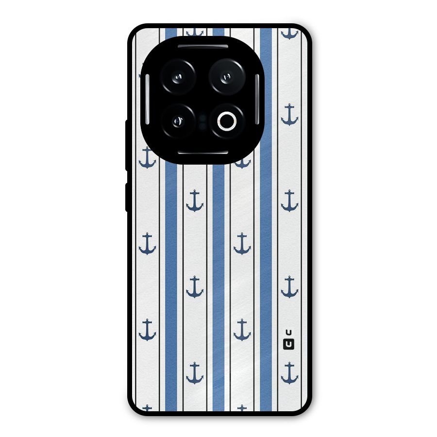 Anchor Stripe Lines Metal Back Case for iQOO 13