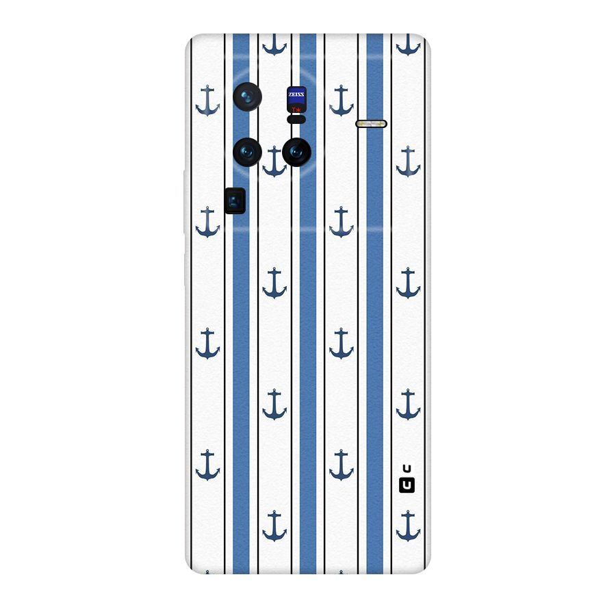 Anchor Stripe Lines Original Polycarbonate Back Case for Vivo X80