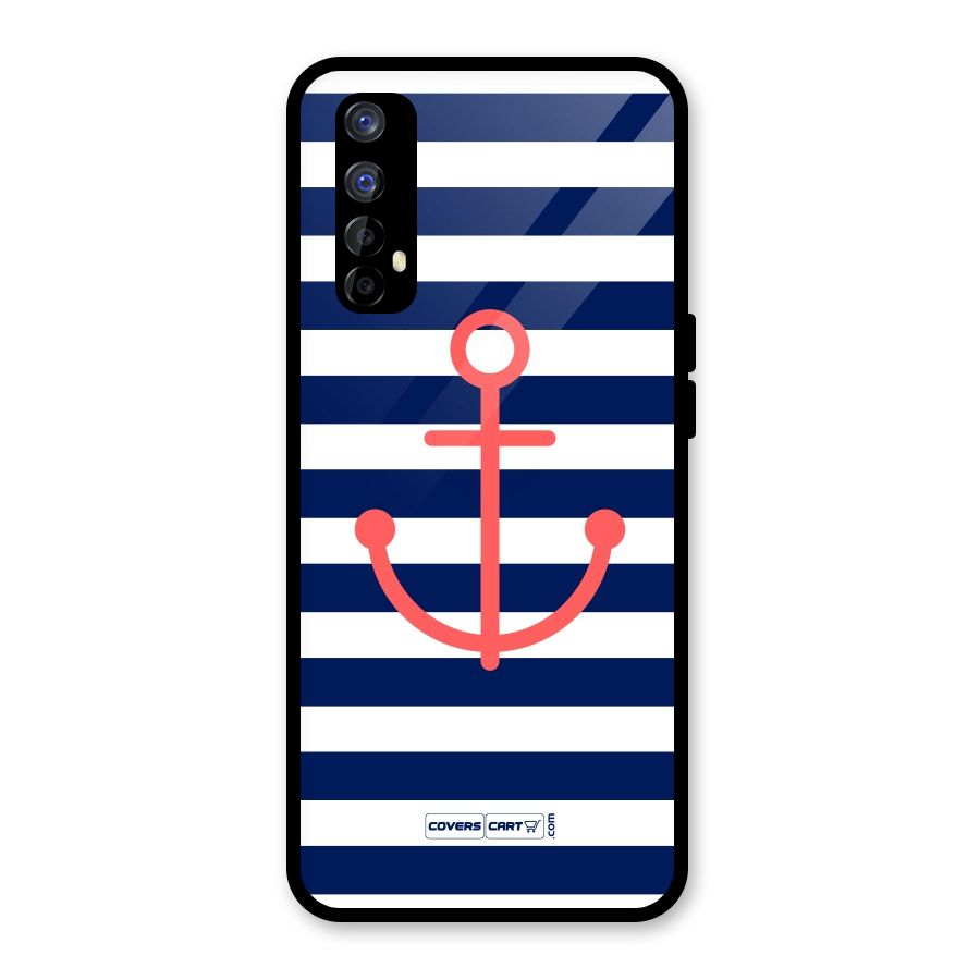 Anchor Stripes Glass Back Case for Realme 7